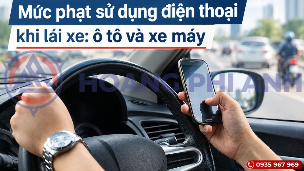 Mức phạt sử dụng điện thoại khi lái xe: ô tô, xe máy và xe đạp